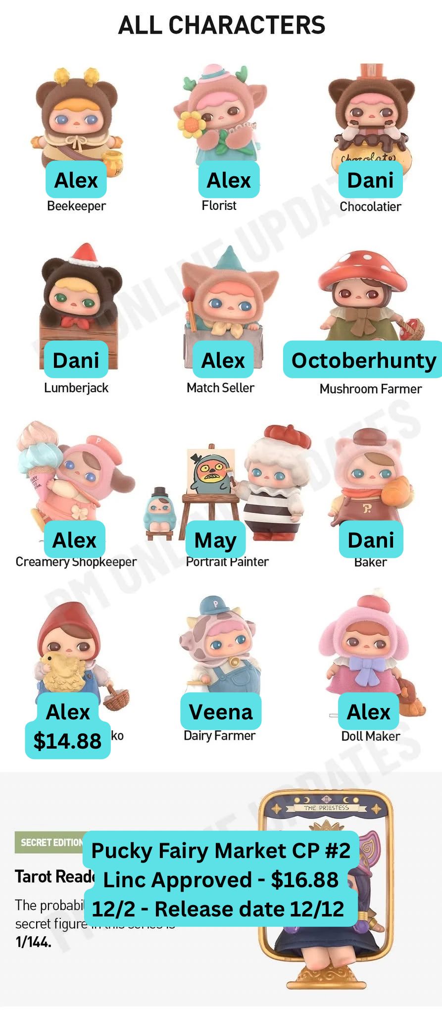 【preorder】POP MART PUCKY Fairies' Market Series toy surprise box Dolls