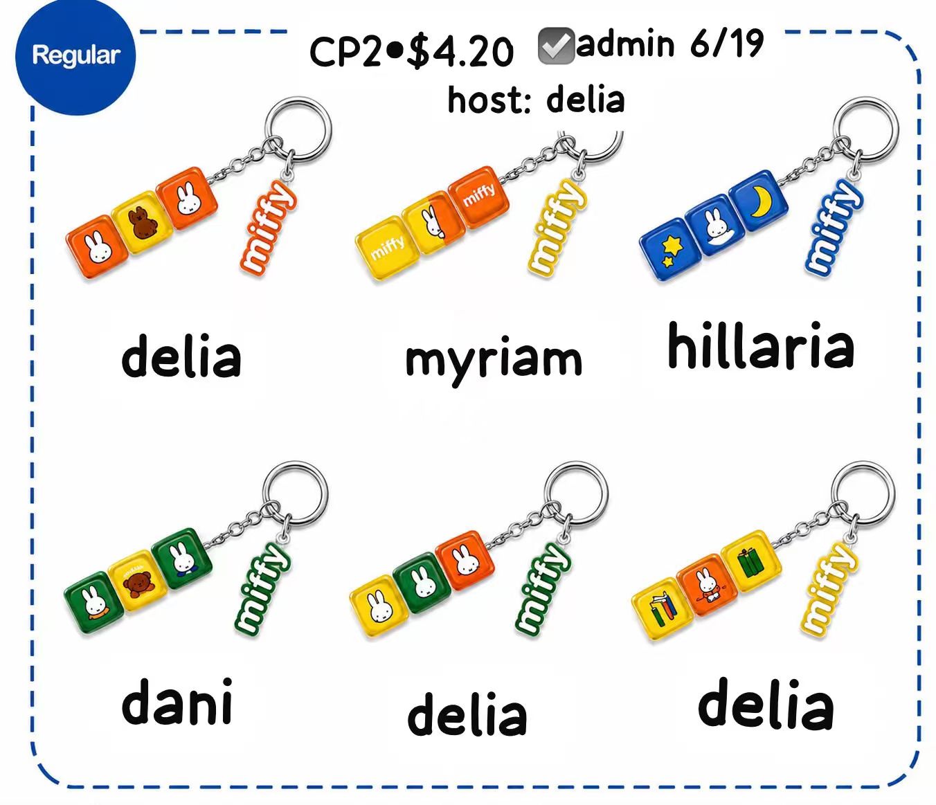 Miffy Stress-Relief Keychain and Keyring Series Claim Party