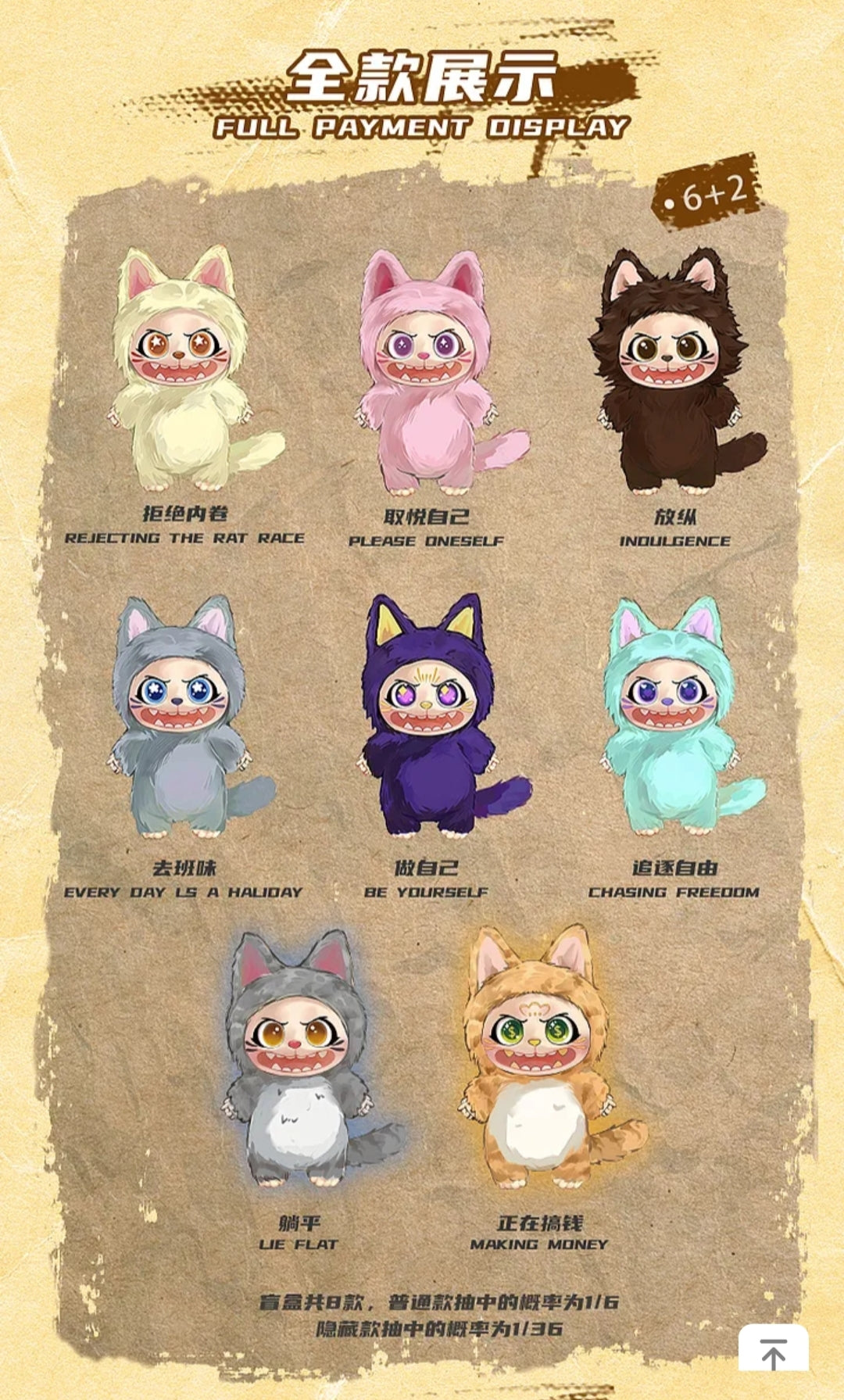 WALILI Attitute Declaration Plush Series toy surprise box Dolls