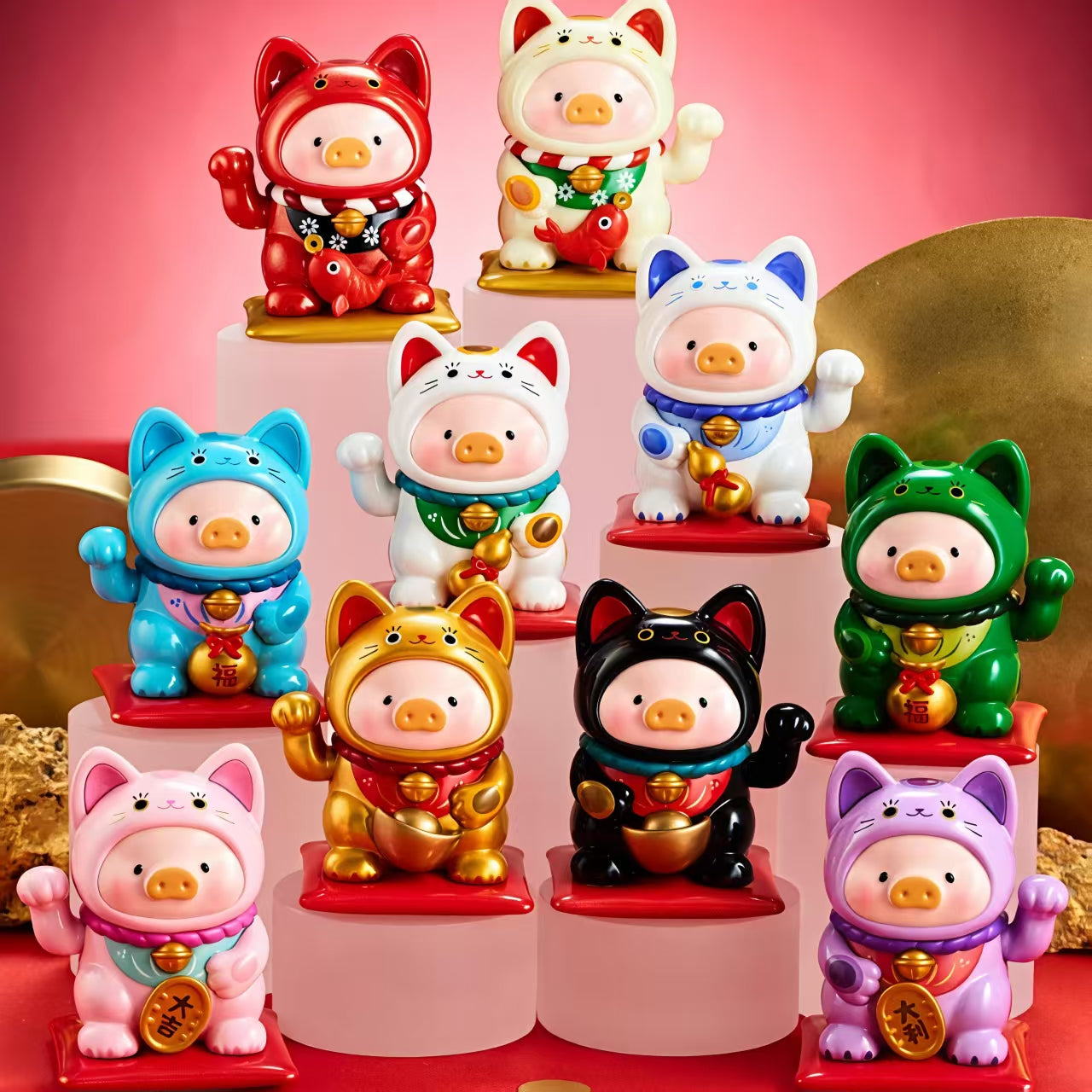 Lulu Pig Lucky Cat Series toy surprise box Dolls