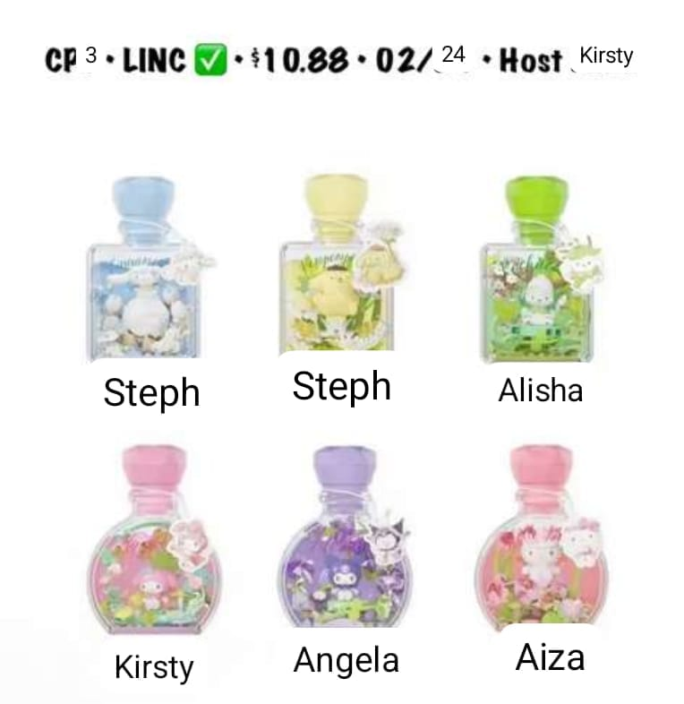 Sanrio Perfume Bottle Series Claim Party