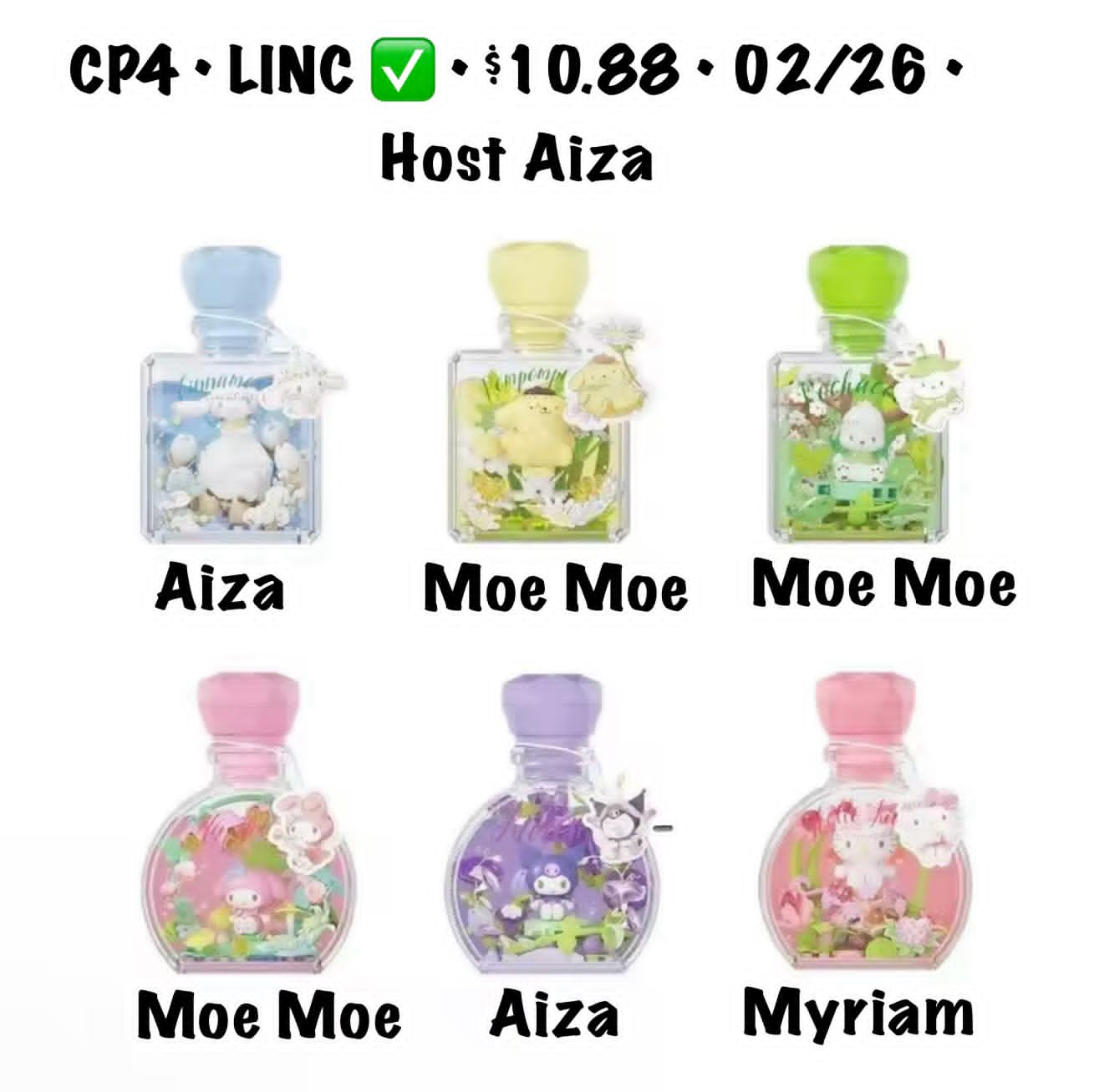 Sanrio Perfume Bottle Series Claim Party