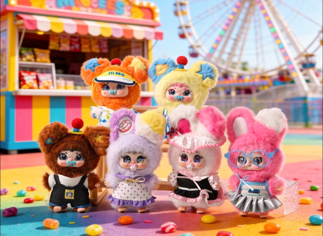 Jiimo Rolling Amusement Park Plush Series toy surprise box Dolls