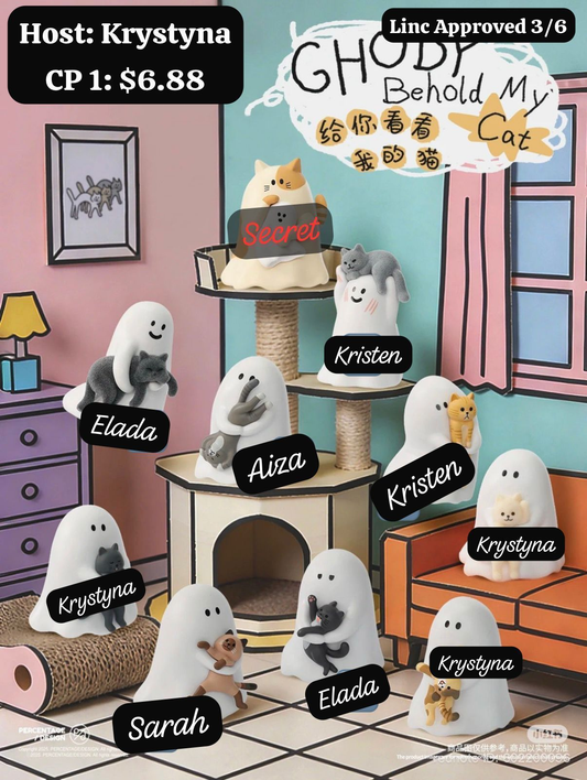 Litte Ghost Ghody Behold My Cat Series Claim Party