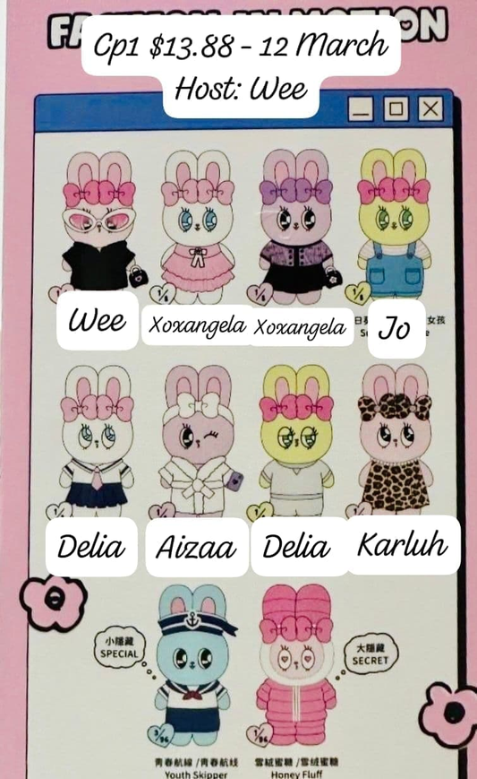 Esther Bunny Fashion in Progress Plush Series Claim Party