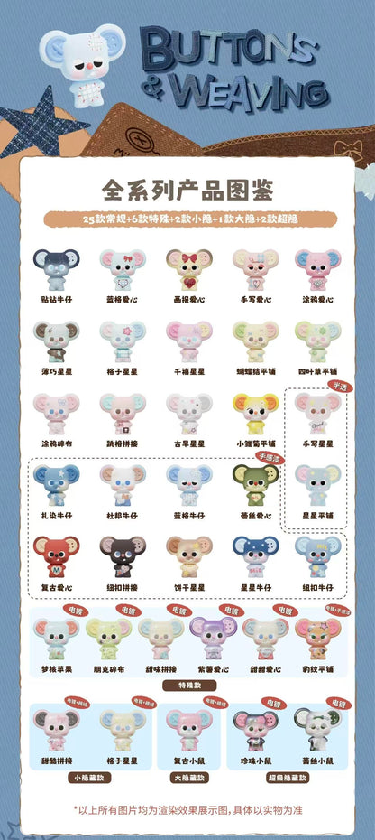 Button Mouse - A Letter from Button's Cloth Companion Minibean Series toy surprise box Dolls