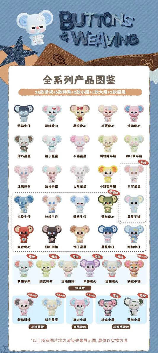 Button Mouse - A Letter from Button's Cloth Companion Minibean Series toy surprise box Dolls