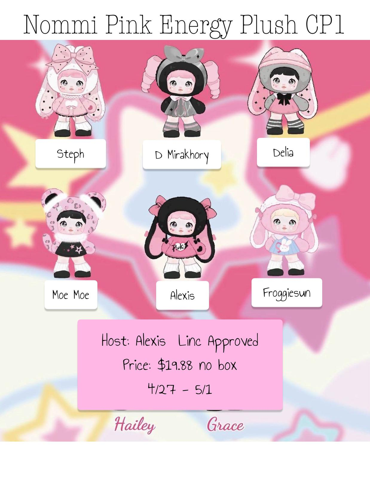 Nommi Pink Energy Plush Series toy surprise box Dolls