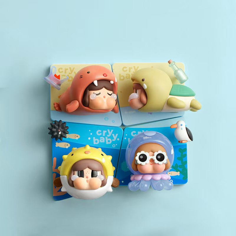 【preorder】POP MART CRYBABY Cry Me an Ocean Fridge Magnet Series toy surprise box Dolls