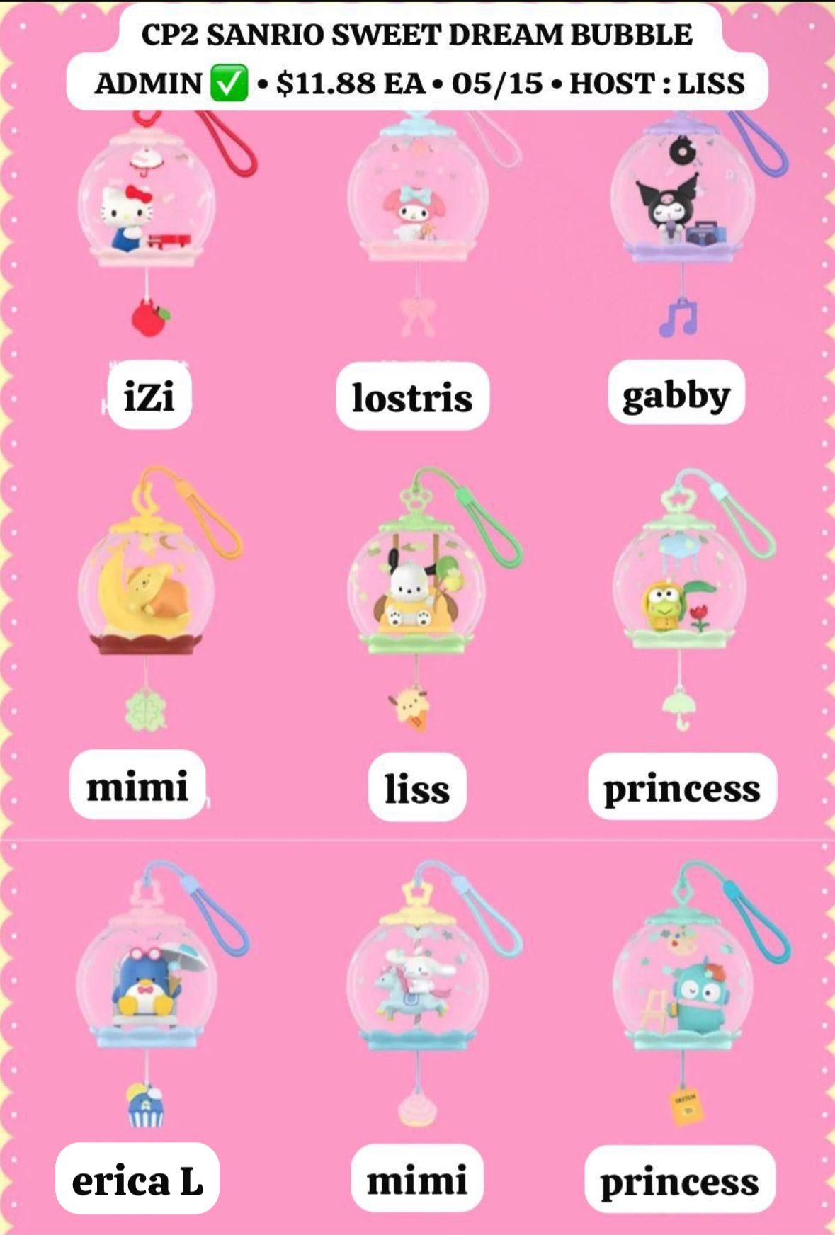【preorder】POP MART Sanrio Sweet Dream Bubble House Series toy surprise box Dolls