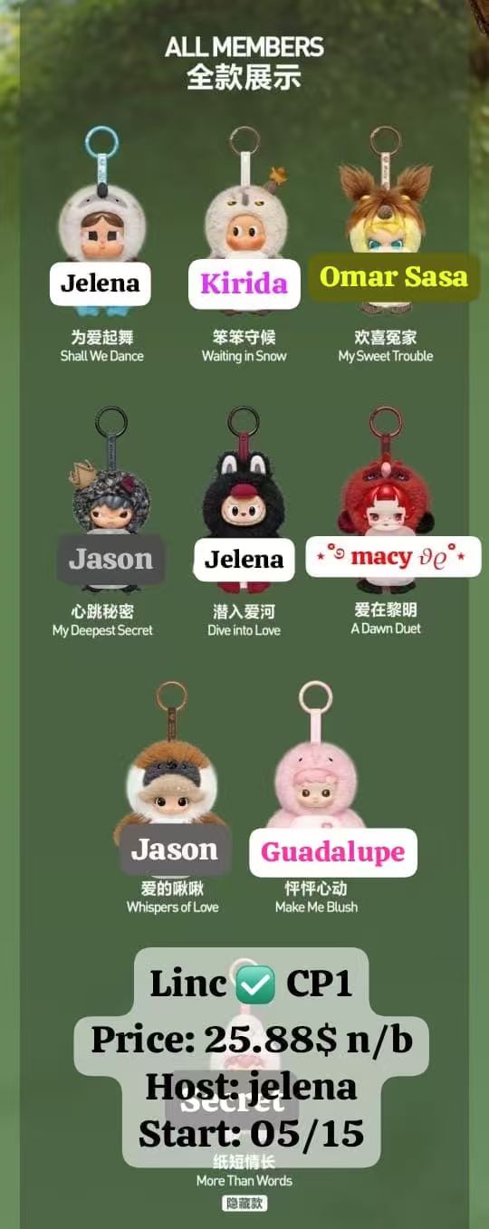 【preorder Confirmed Price Update Time: June 13】POP MART Dear Birds Plush Series toy surprise box Dolls