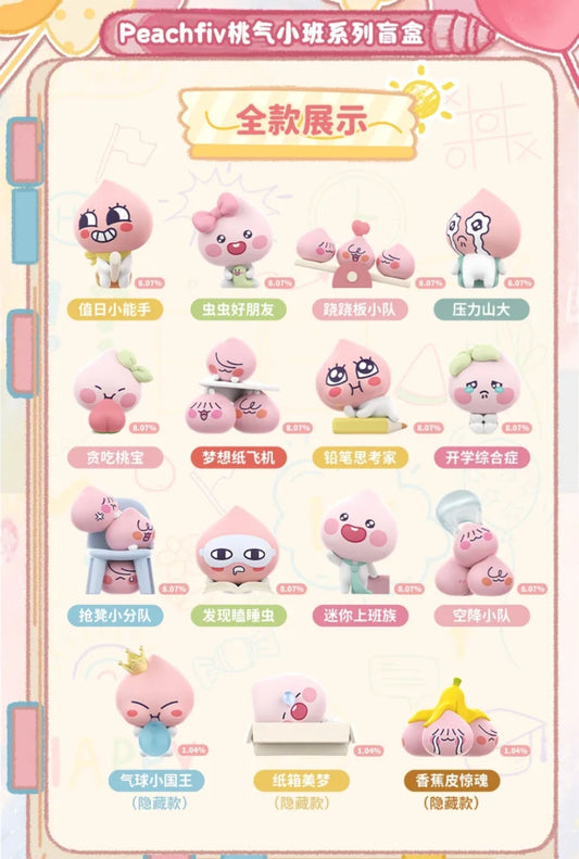 peachfiv Peach-themed Mini-Class Minibean Series toy surprise box Dolls