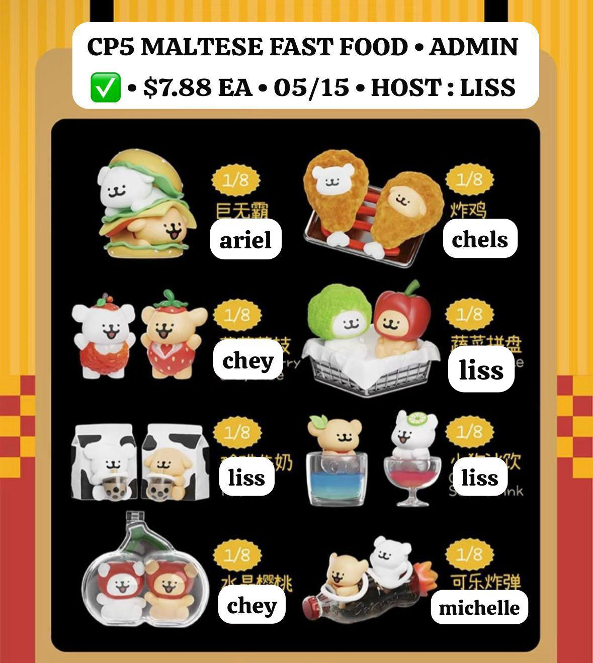 【preorder】Maltese Fast Food Mini Series Claim Party