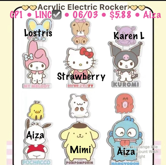 Sanrio Acrylic Electric Rocker Series Claim Party