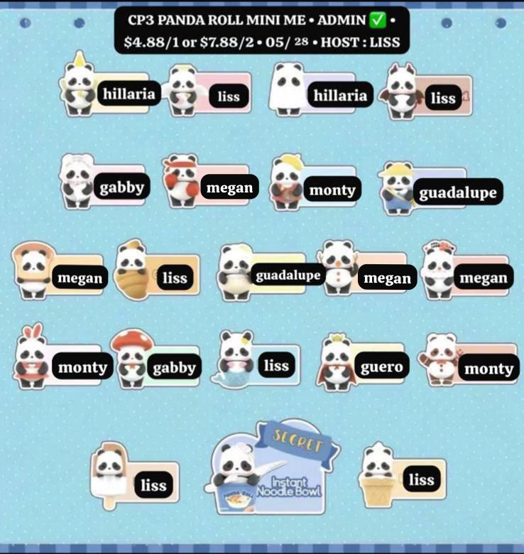 Panda Roll minime Transformable Series Claim Party