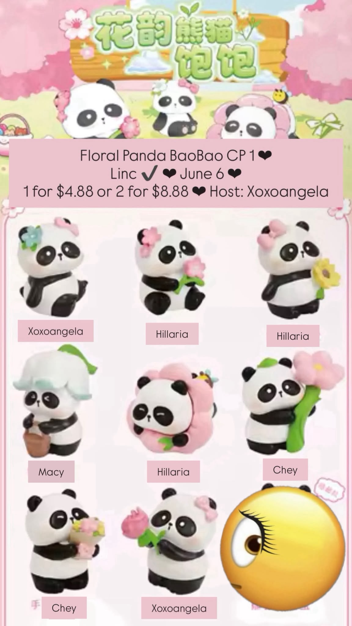 Floral Panda BaoBao Series Claim Party