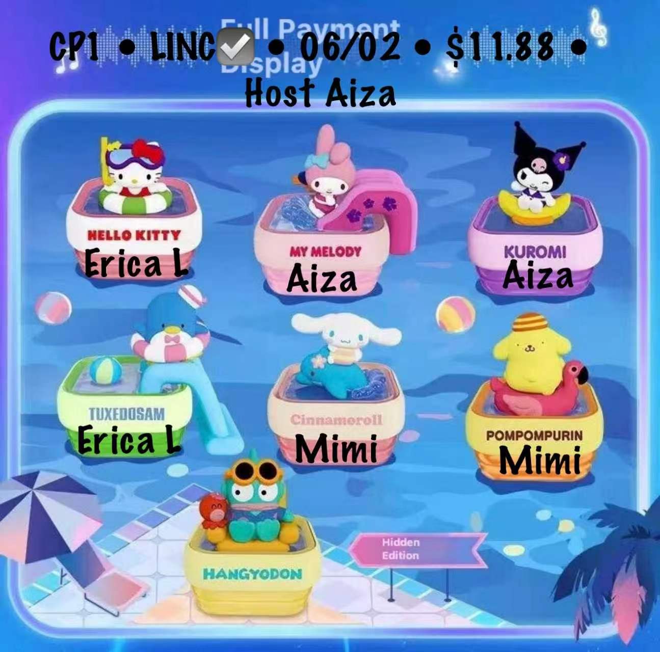Sanrio Family Pool Party Series Claim Party