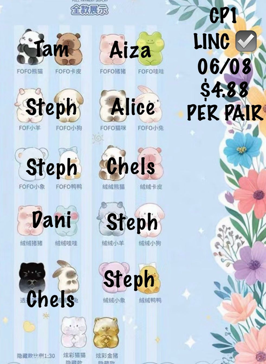 FOFO Paired Vinyl Character Pairs Keychain Series Claim Party