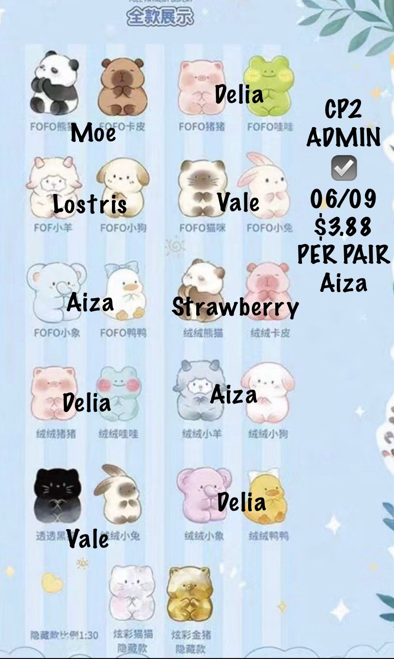 FOFO Paired Vinyl Character Pairs Keychain Series Claim Party