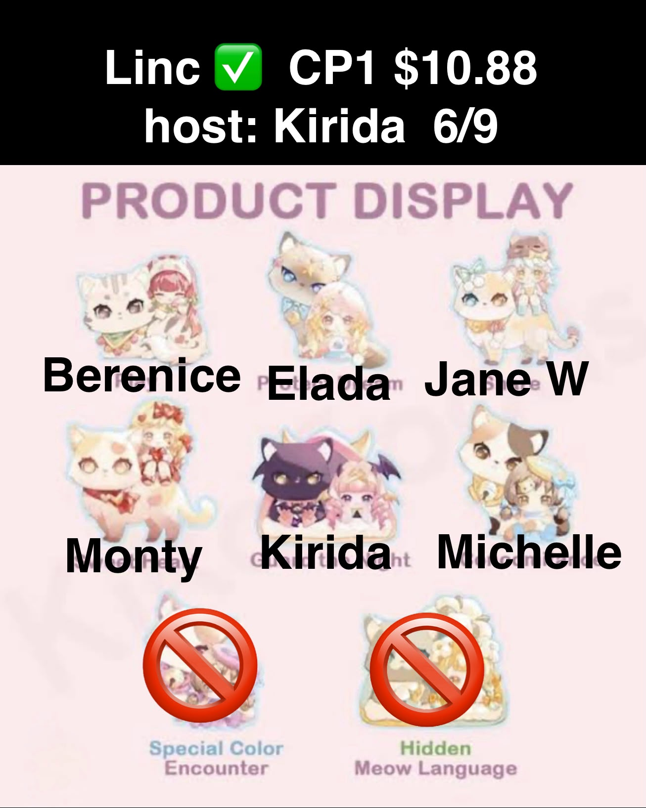 MONI's “Kittens by Your Side” Series Claim Party