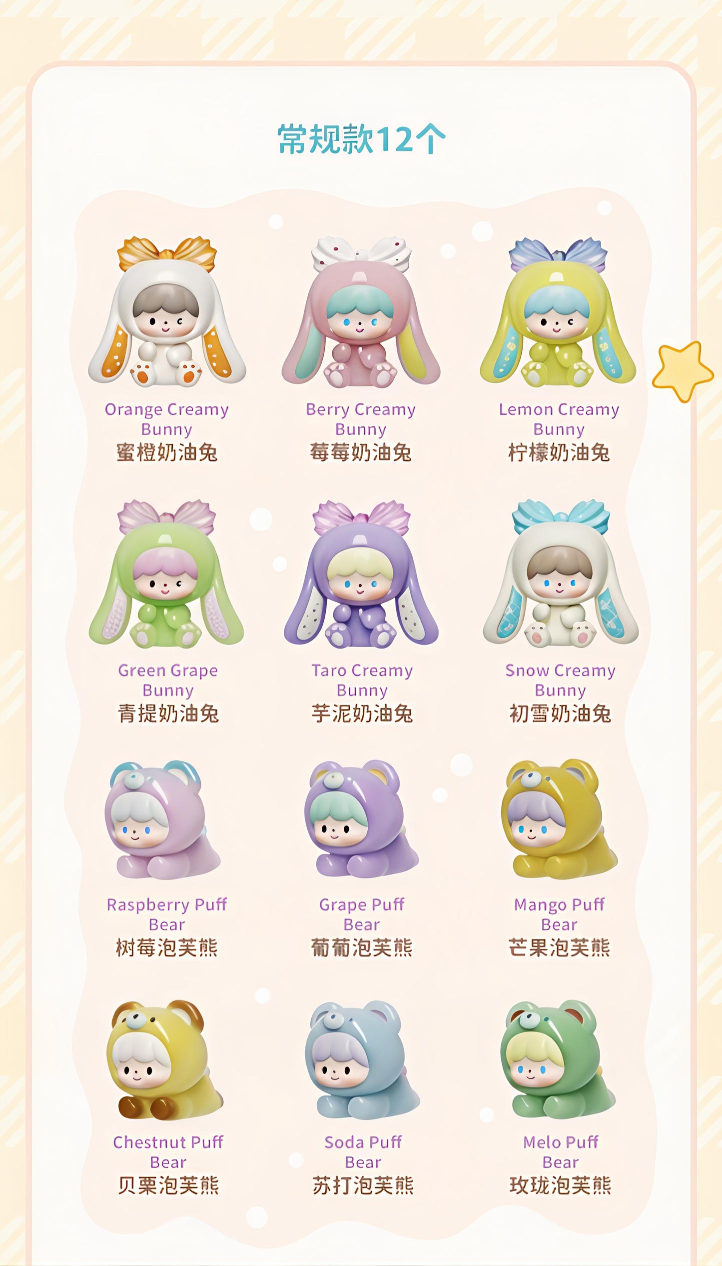 zZoton Cream Party Minibean Series toy surprise box Dolls