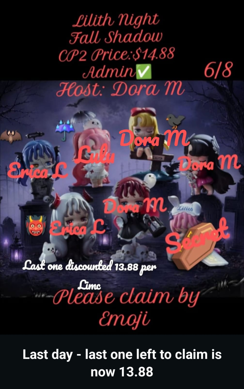 Lilith Nightfall Shadow Series Claim Party