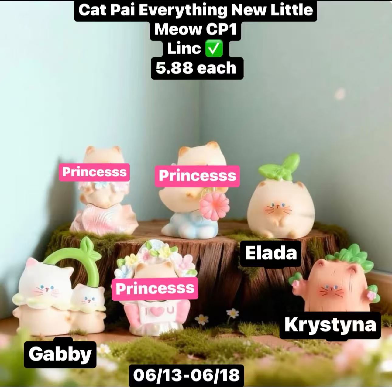 “New Beginnings” Kitten Meow Desktop Ornament Series Claim Party
