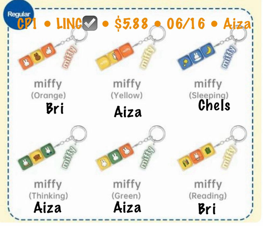Miffy Stress-Relief Keychain and Keyring Series Claim Party