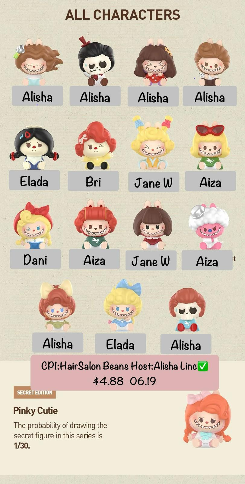 【preorder】POP MART The Monsters Hair Salon Minibean Series toy surprise box Dolls