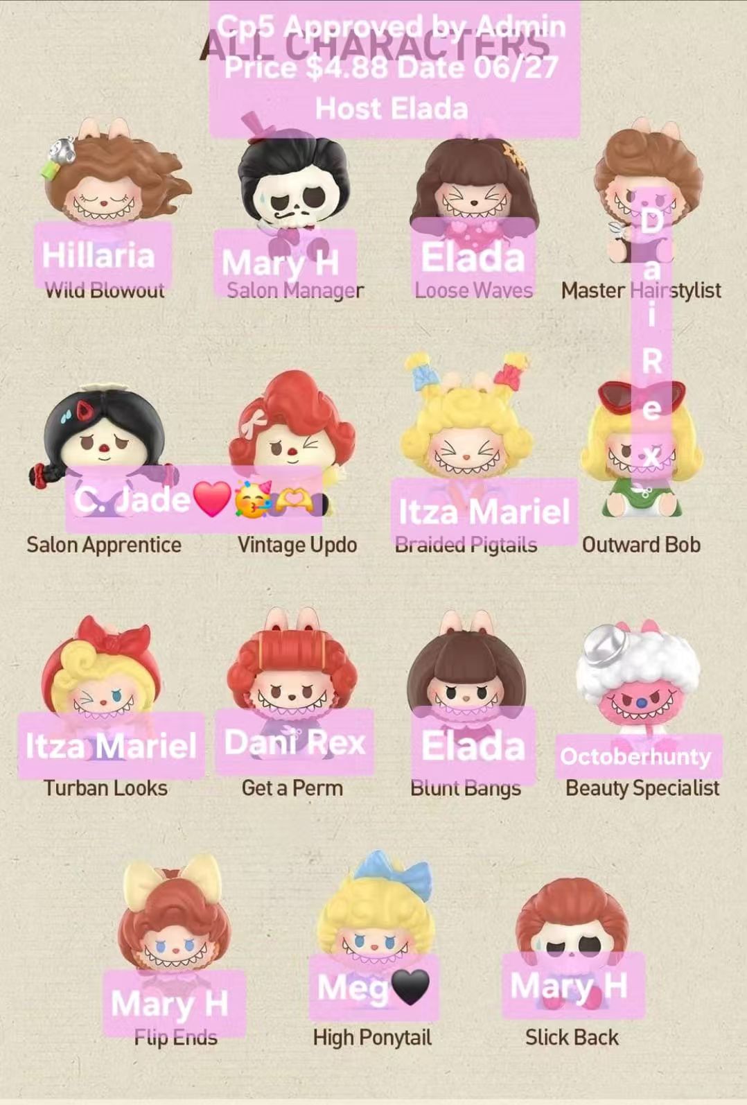 【preorder】POP MART The Monsters Hair Salon Minibean Series toy surprise box Dolls
