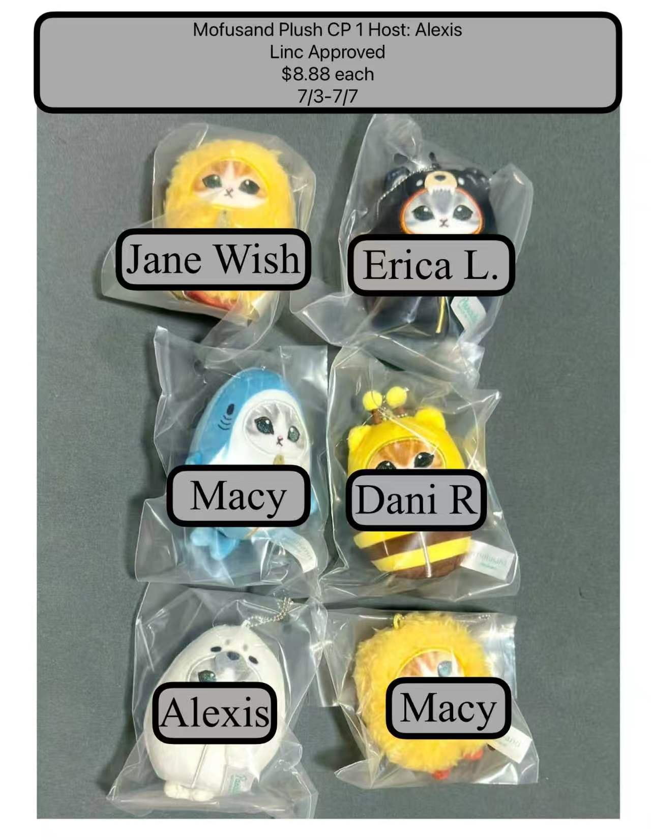 Mofusand Plush series claim party