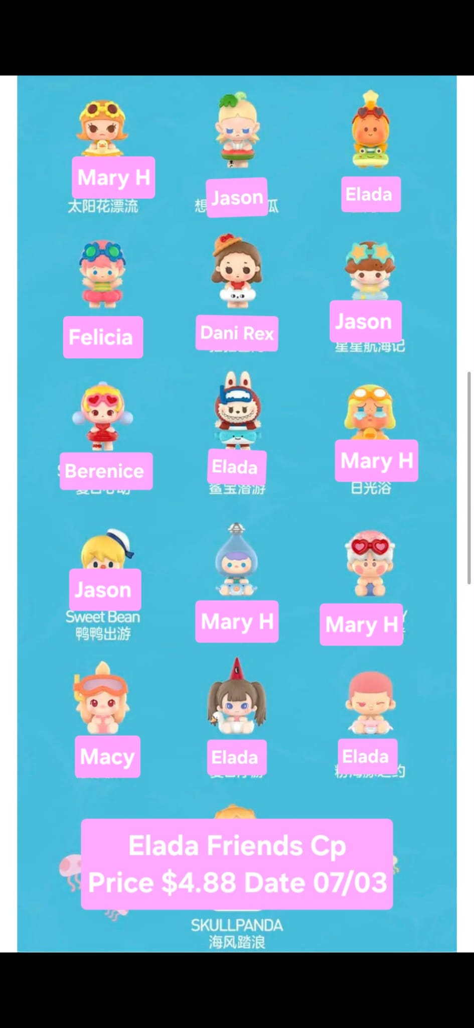 【preorder】POP MART Island Vacation Minibean Series toy surprise box Dolls