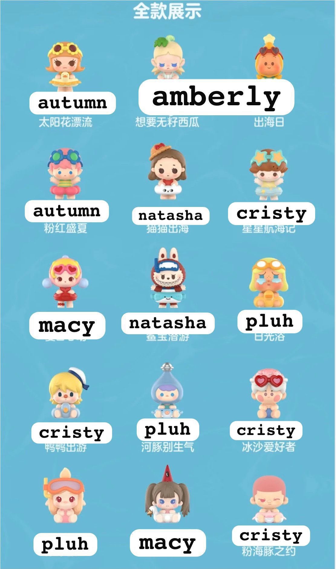 【preorder】POP MART Island Vacation Minibean Series toy surprise box Dolls