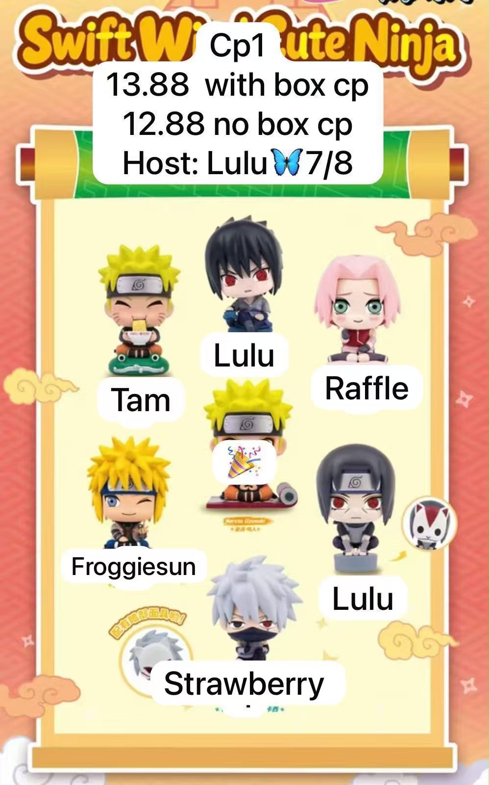 EAKI Naruto Shippuden: Storm of Cute Ninjas “Sit-Sit” Series Claim Party