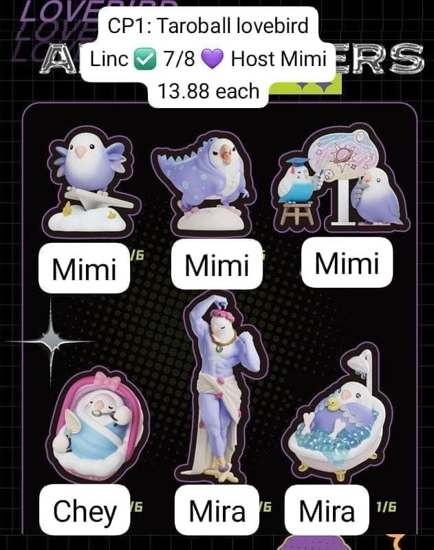 PLZDOT “Little Bird Taro Balls, Birdsong and Flowers” 4th Generation Figurine Series Claim Party