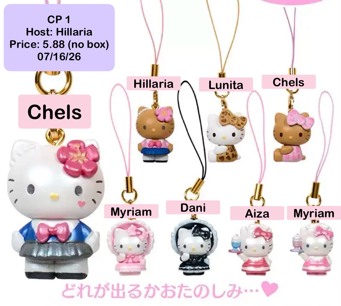 Hello Kitty Maid Cell Phone Charms Series Claim Party