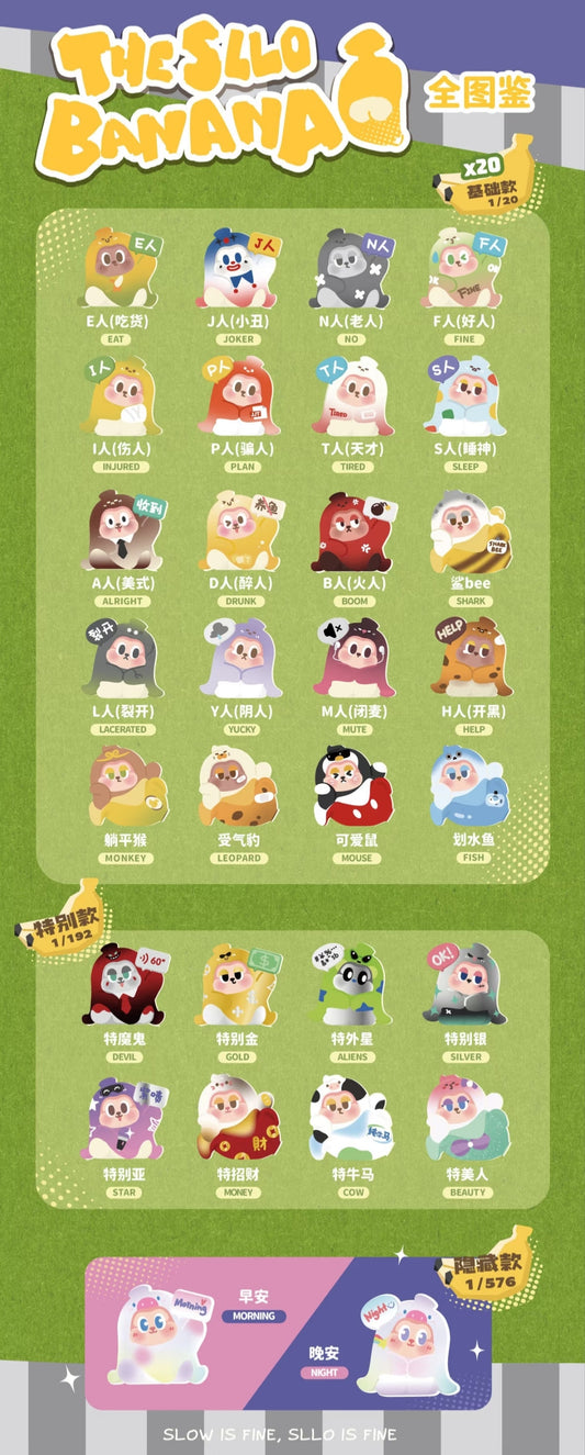 【Released on July 26】SLLO Banana Minibean Series toy surprise box Dolls