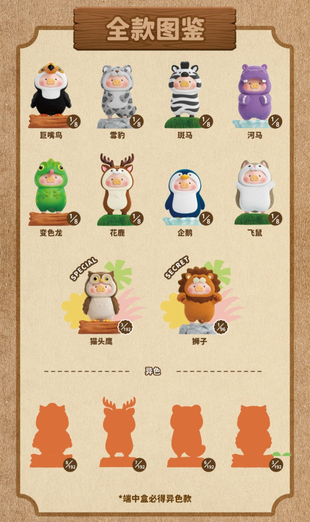 【preorder Early August】Lulu Pig Animal Party Series toy surprise box Dolls