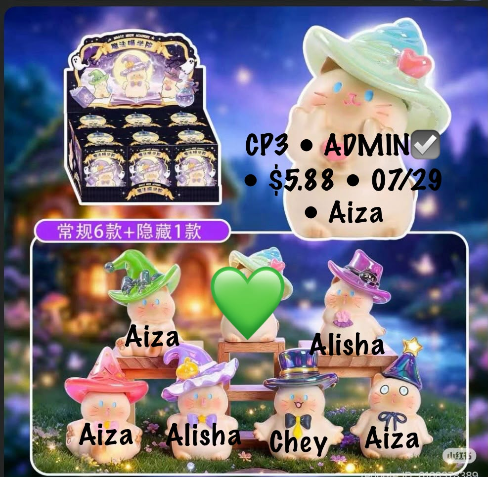 Magic Meow Academy Figurine and Desktop Ornament Series Claim Party