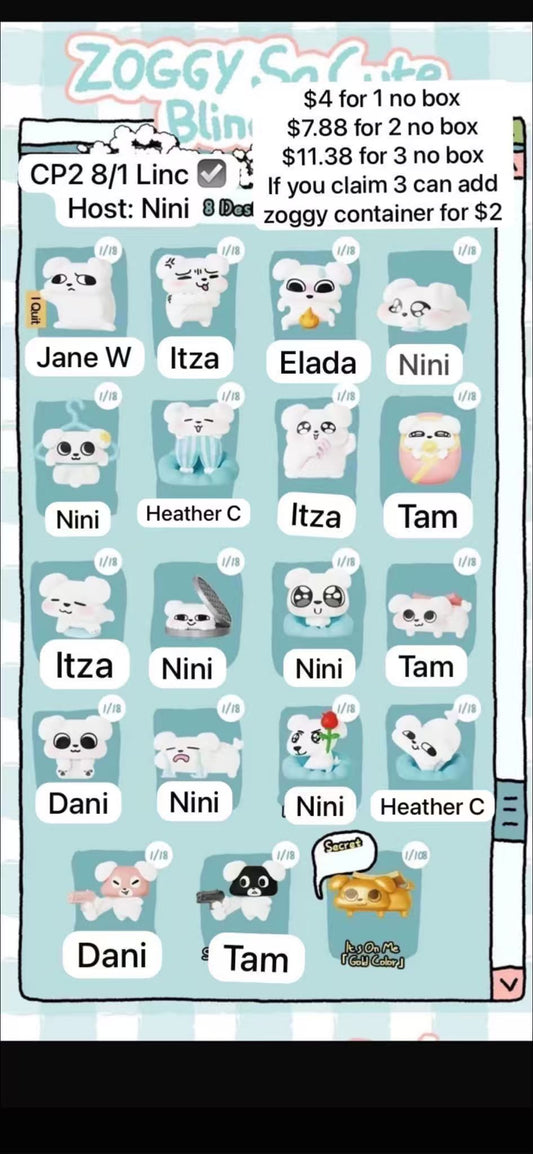 ZoGGySoCute Blind Box Claim Party