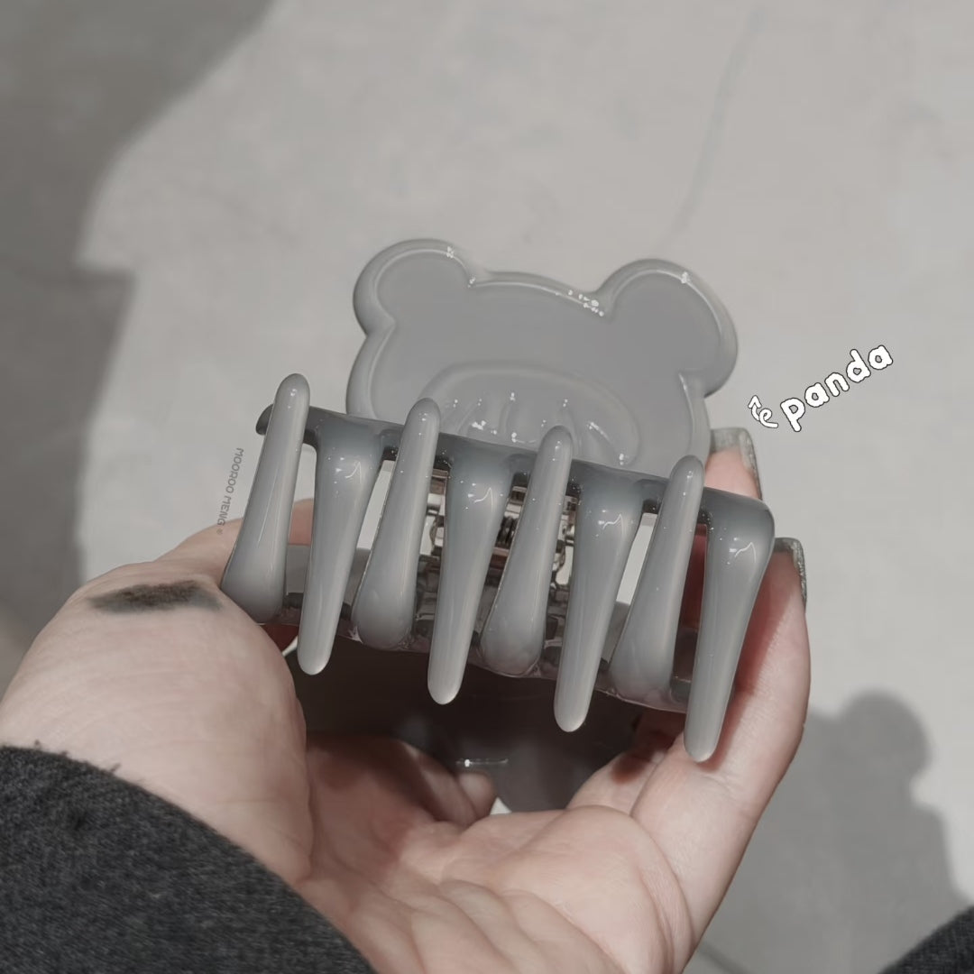 【preorder】Mooroo Dolls Panda Jelly-like Gray Hair Clip Series