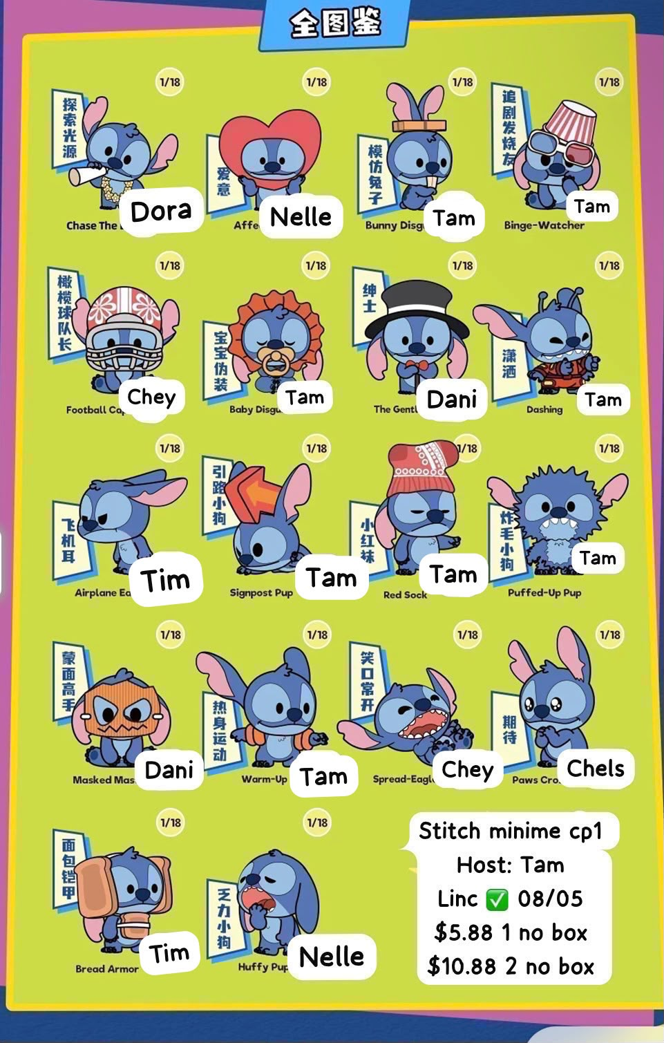 Sticky's Minime minibean Series claim party