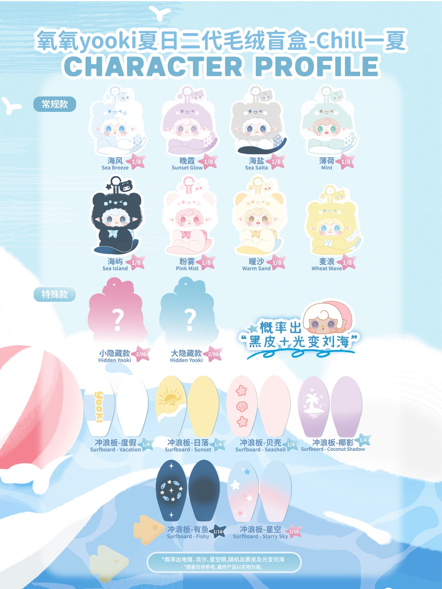 Yooki Chill Summer Plush Series toy surprise box Dolls