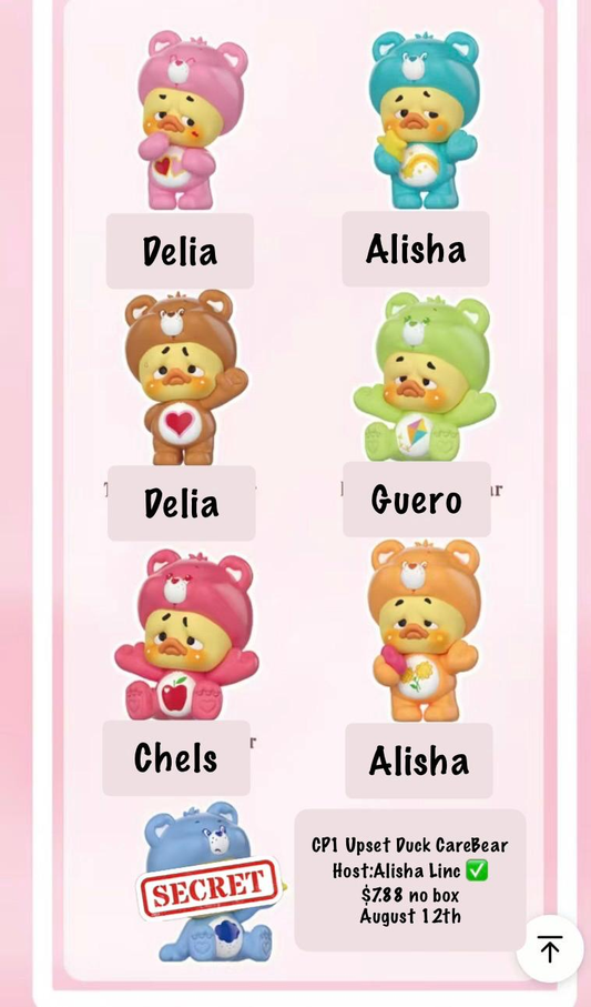 Upset Duck Love Heart Little Bear Secretly Wishing Duck Series Claim Party