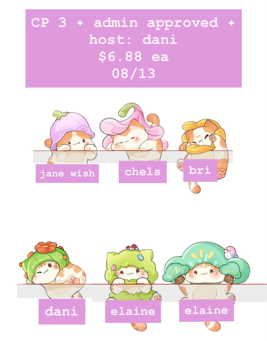 Hanamaki Meow Meow Car Dashboard Ornament Series Claim Party