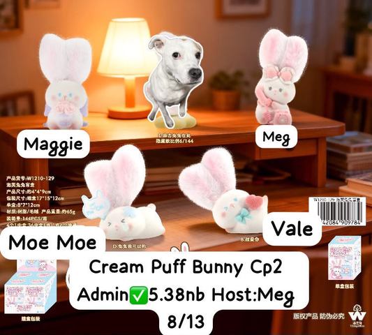 Puff Bunny Flocked Figurine Series Claim Party