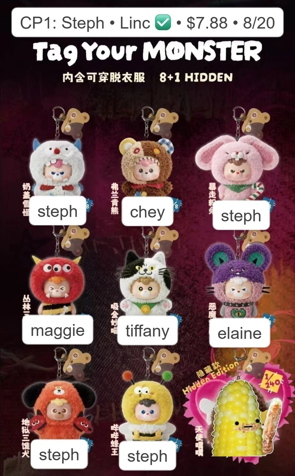 Diudiu baby Costume Monster Series claim party