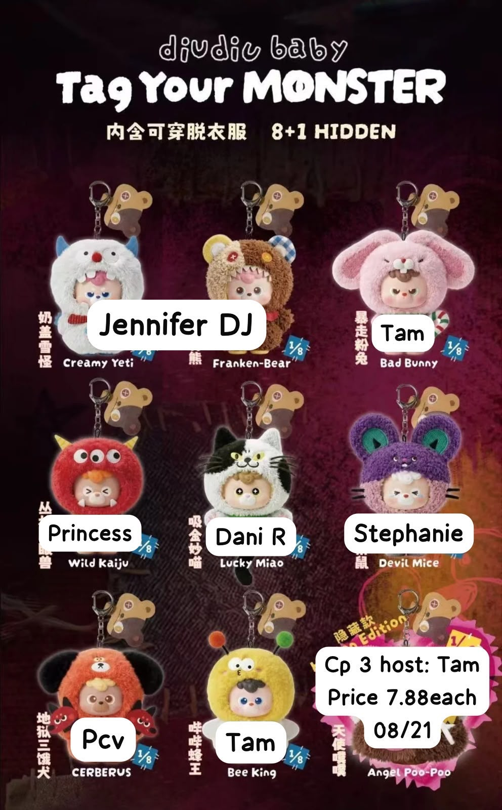 Diudiu baby Costume Monster Series claim party