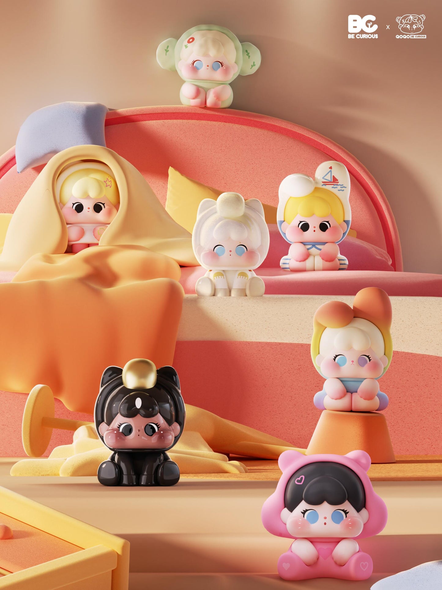 QOQO My Fur Baby Minibean Series toy surprise box Dolls