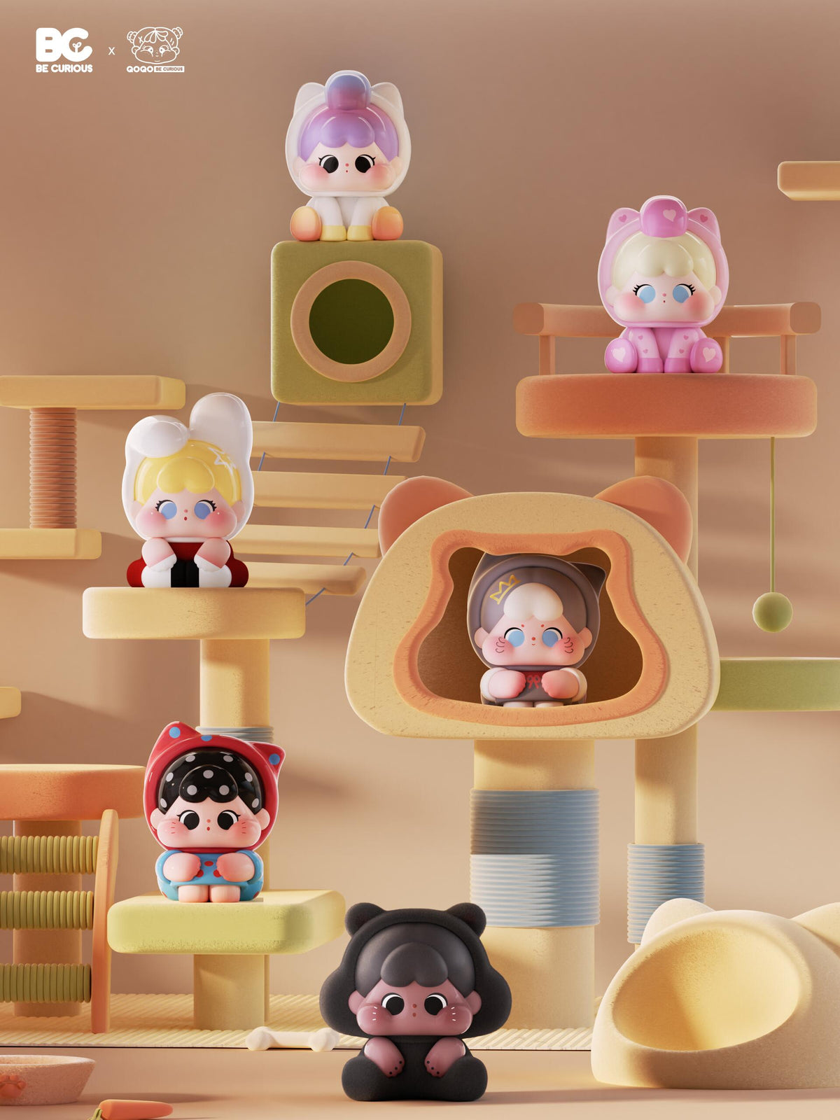 QOQO My Fur Baby Minibean Series toy surprise box Dolls